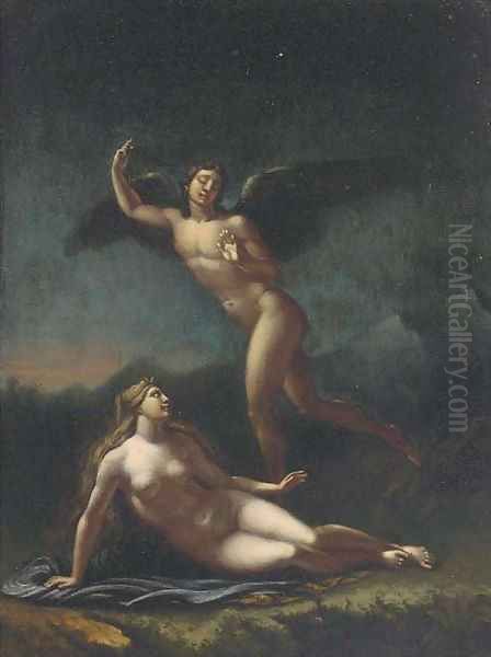 Cupid and Psyche Oil Painting by Pierre-Paul Prud'hon