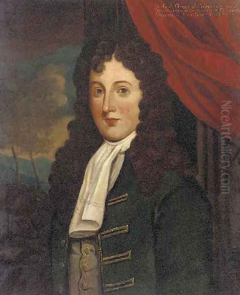 Portrait of Michael Grace of Gracefield (d.1760) Oil Painting by Robert Edge Pyne