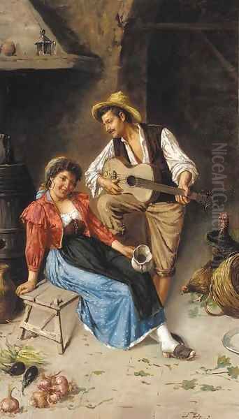 The serenade Oil Painting by Francesco Peluso