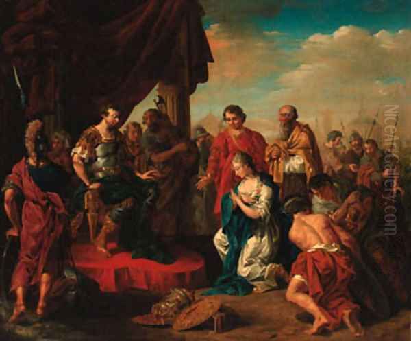 The Continence of Scipio Oil Painting by Giovanni Battista The Younger Pittoni