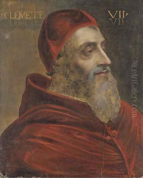 Portrait of Pope Clement VII Oil Painting by Sebastiano Del Piombo