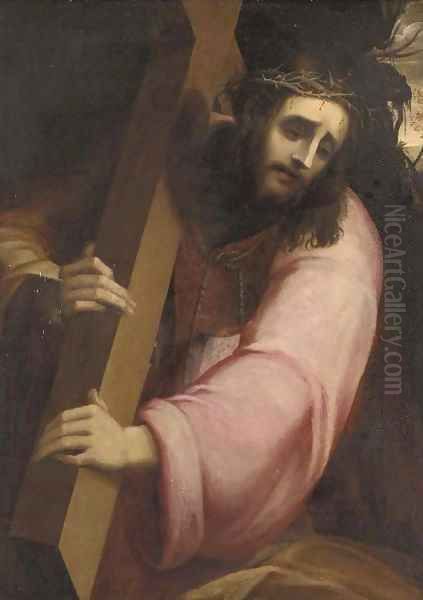 Christ carrying the Cross Oil Painting by Sebastiano Del Piombo