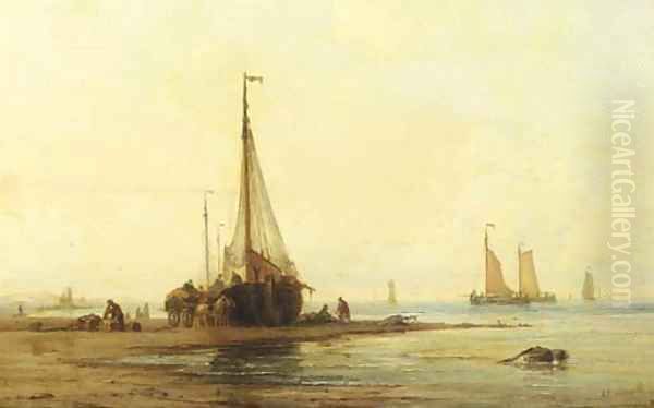 Unloading the catch Oil Painting by Ary Pleijsier