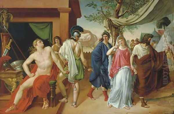 Patroclus handing Briseis to the Heralds of Agamemnon by Pierre-Edme-Louis Pellier