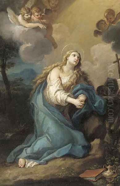 The penitent Magdalen Oil Painting by Stefano Pozzi