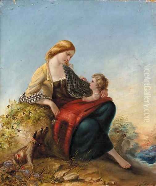 A.Mother's Joy Oil Painting by Henry Perlee Parker