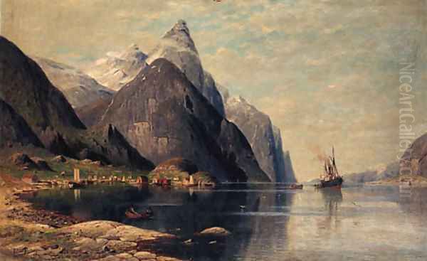 Lofoten, Norway Oil Painting by Jacobus Johannes Van Poorten