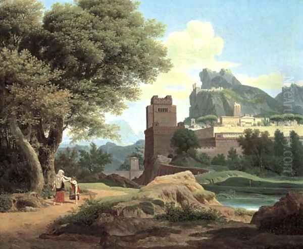 A classical landscape Oil Painting by Jean-Pierre Pequignot