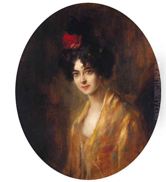 Portrait of a Lady Oil Painting by Otto Propheter