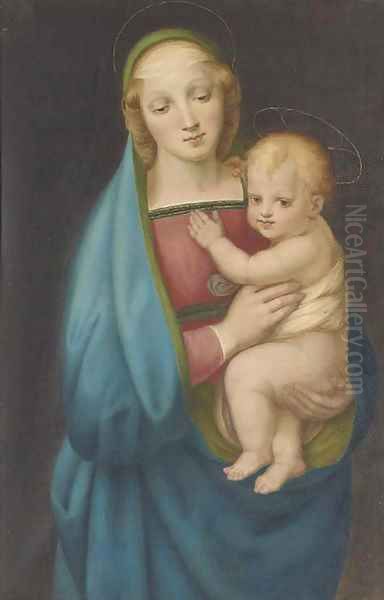 Madonna and Child Oil Painting by Luigi Pompignola