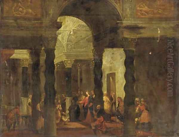 The Raising of Lazarus Oil Painting by Pietro (Il Mirandolese) Paltronieri