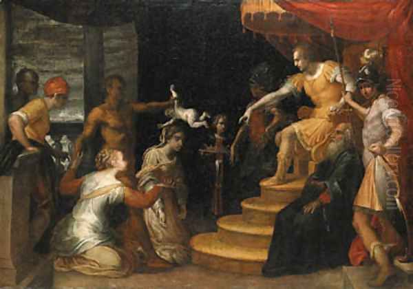 The Judgement of Solomon Oil Painting by School Of Parma