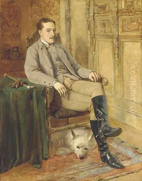 Portrait of R.W.R. Mackenzie of Stormontfield Oil Painting by William Proudfoot