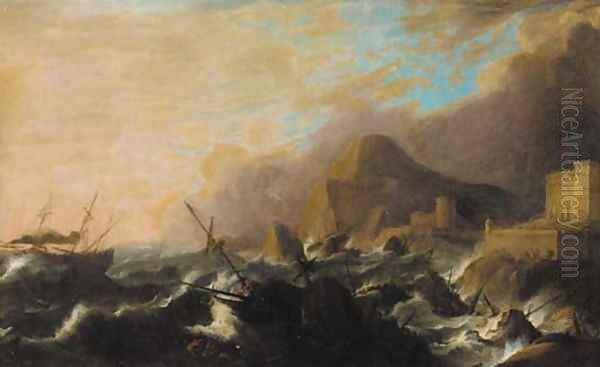 The maelstrom Oil Painting by Bonaventura Peeters