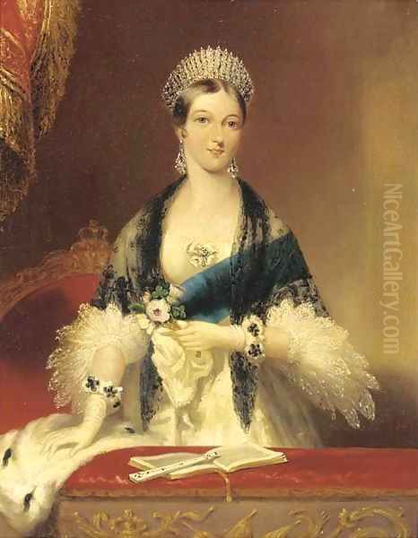 Portrait of Queen Victoria (1819-1901) Oil Painting by Edmund Thomas Parris