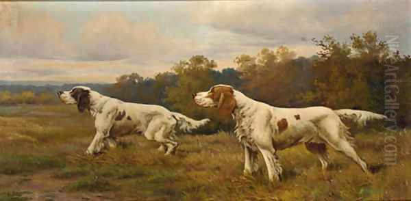 Pointers on the scent Oil Painting by Eugene Petit