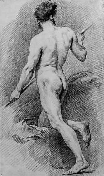 A nude Oil Painting by Jean-Baptiste-Marie Pierre