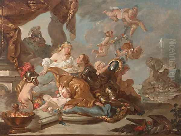 Rinaldo and Armida Oil Painting by Jean-Baptiste-Marie Pierre