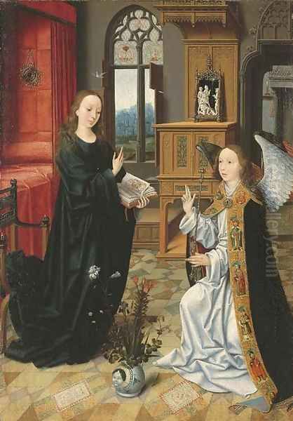 The Annunciation Oil Painting by Jan Provoost