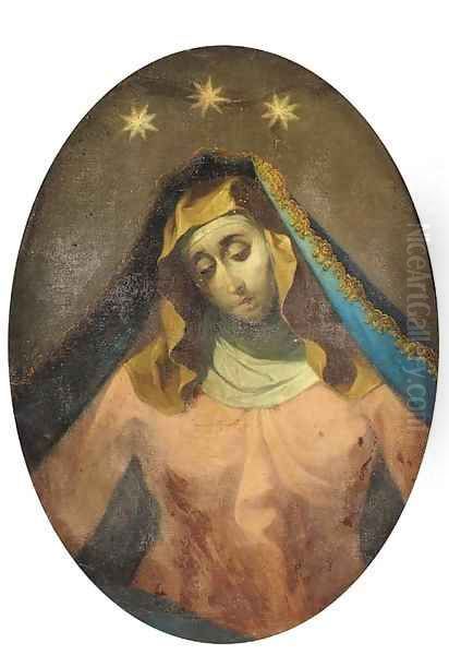 The Madonna Oil Painting by Giuseppe Antonio Petrini