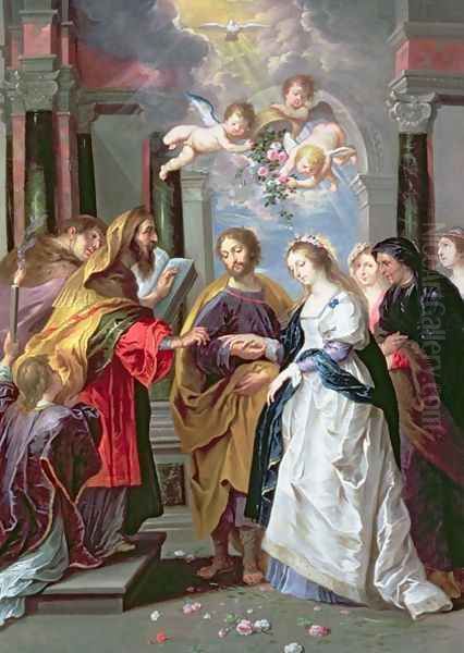 The Marriage of the Virgin Oil Painting by Erasmus II Quellin (Quellinus)