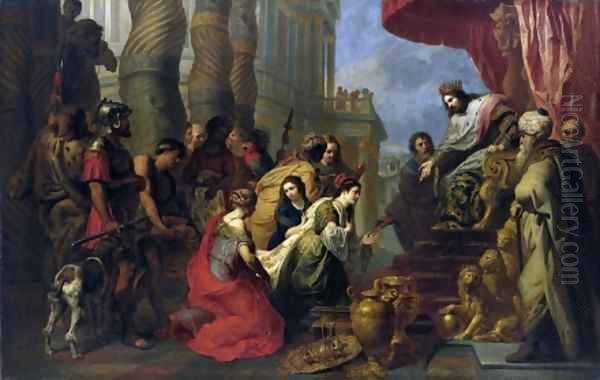 The Meeting of King Solomon and the Queen of Sheba Oil Painting by Erasmus II Quellin (Quellinus)