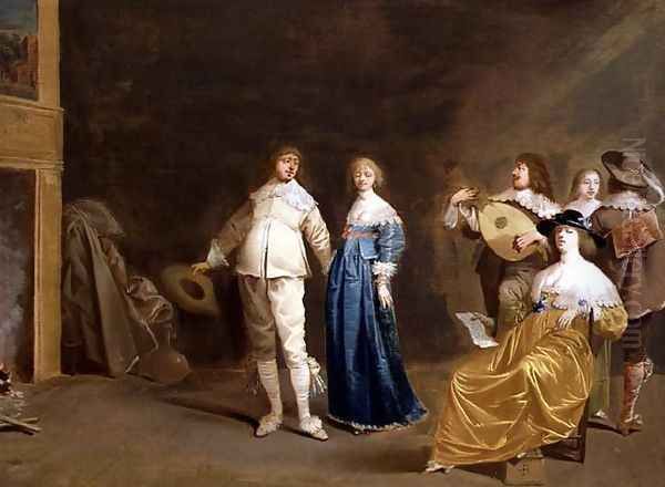 An Elegant Company Oil Painting by Pieter Jansz. Quast