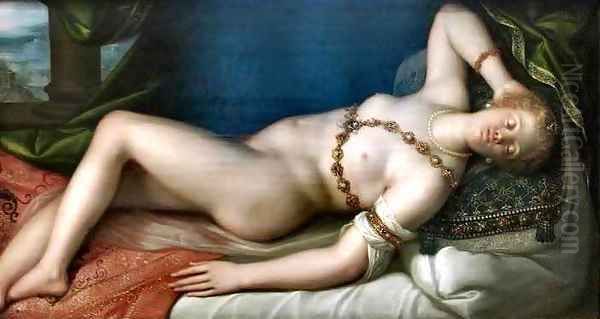 Resting Venus Oil Painting by Dirck de Quade Van Ravesteyn