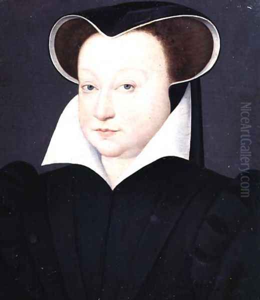 Portrait of a lady, thought to be Marie Bourbon Oil Painting by Francois, the Elder Quesnel