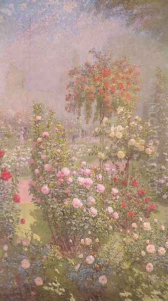 Roses 1909-16 Oil Painting by Ernest Quost