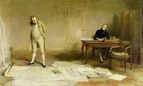 St Helena 1816 Napoleon dictating to Count Las Cases the Account of his Campaigns Oil Painting by Sir William Quiller-Orchardson