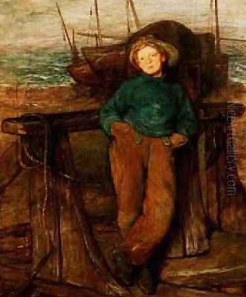 A Fisher Boy Oil Painting by Sir William Quiller-Orchardson