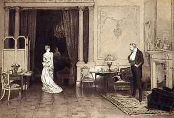 The First Cloud from Leisure Hour 1888 Oil Painting by Sir William Quiller-Orchardson