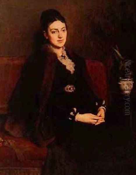 Portrait of Lady Orchardson 1854-1917 1875 Oil Painting by Sir William Quiller-Orchardson