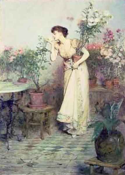 In the Conservatory 1894 Oil Painting by Sir William Quiller-Orchardson