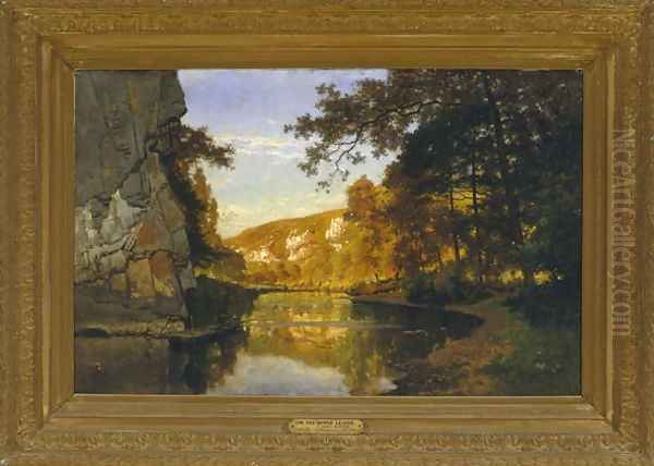 On the river Lesse Oil Painting by Joseph Quineaux