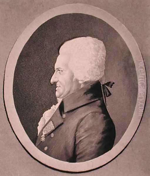 Portrait of Pierre-Alexandre Monsigny 1729-1817 engraved by Edme Quenedey 1756-1830 Oil Painting by Edme Quenedey