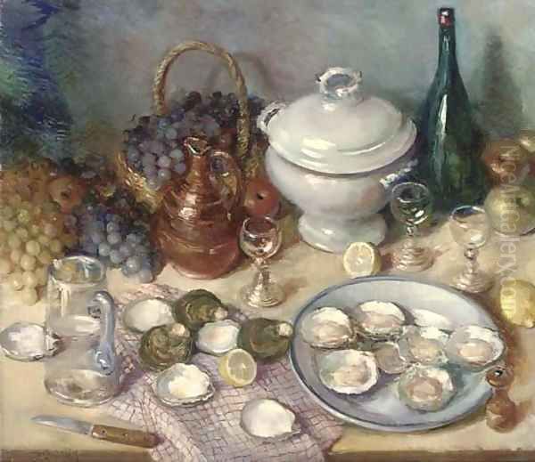 Still life Oil Painting by Charles Quoniam