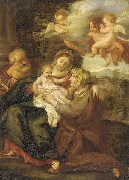 The Holy Family with Saint Elisabeth by Erasmus II Quellin (Quellinus)