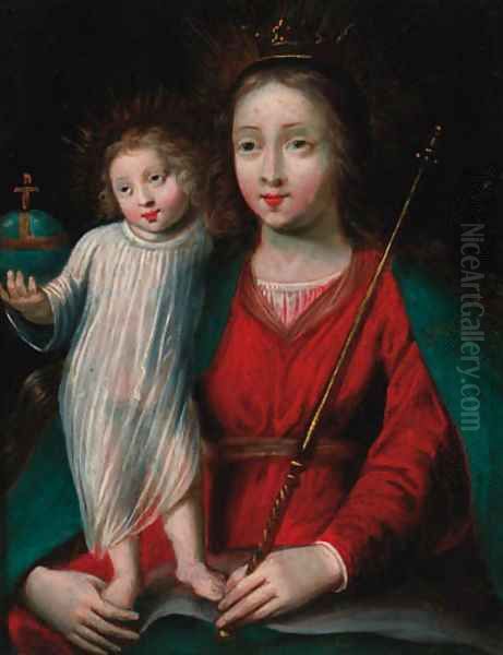 The Madonna and Child Oil Painting by Erasmus II Quellin (Quellinus)