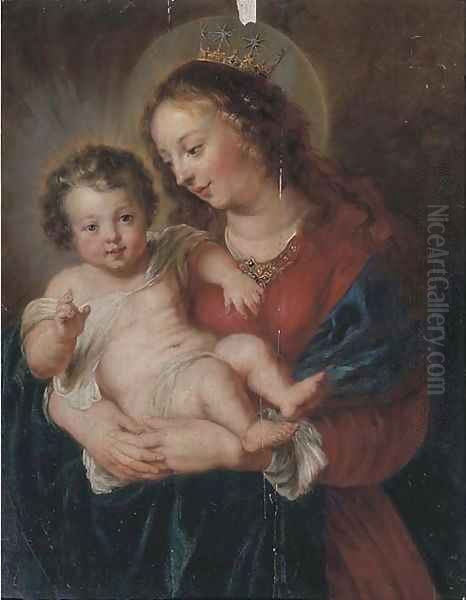 The Virgin and Child Oil Painting by Erasmus II Quellin (Quellinus)