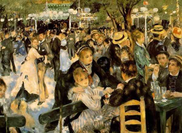 Dance At The Moulin De La Galette Oil Painting by Pierre Auguste Renoir