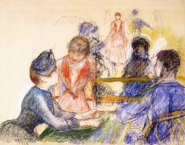 At The Moulin De La Galette Oil Painting by Pierre Auguste Renoir