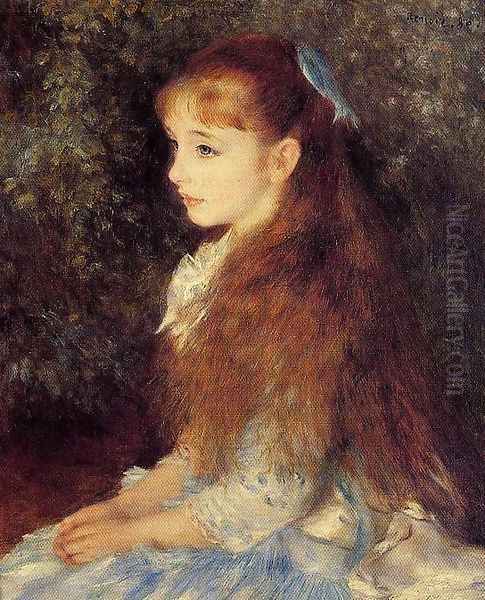 Irene Cahen D Anvers Aka Little Irene Oil Painting by Pierre Auguste Renoir