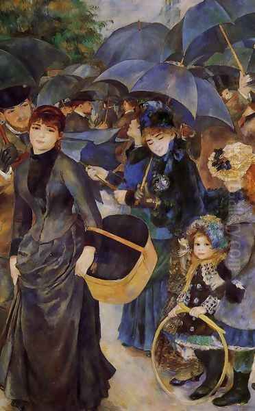 Umbrellas Oil Painting by Pierre Auguste Renoir