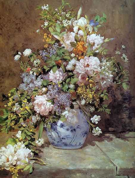 Spring Bouquet Oil Painting by Pierre Auguste Renoir