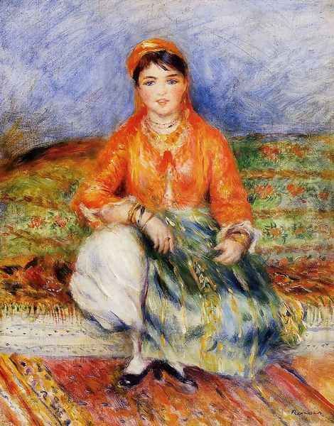 Algerian Girl Oil Painting by Pierre Auguste Renoir