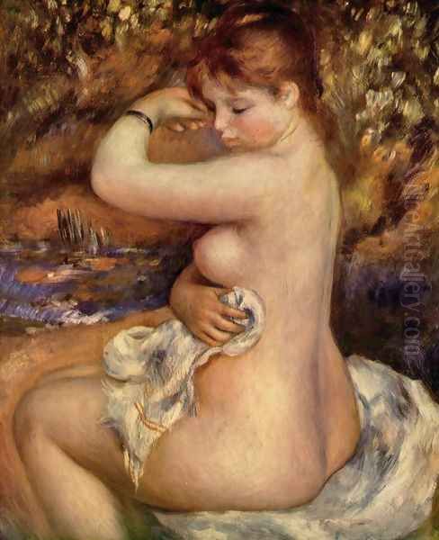 After bathing 2 Oil Painting by Pierre Auguste Renoir