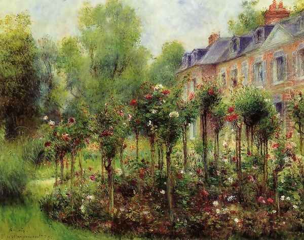 The Rose Garden At Wargemont Oil Painting by Pierre Auguste Renoir