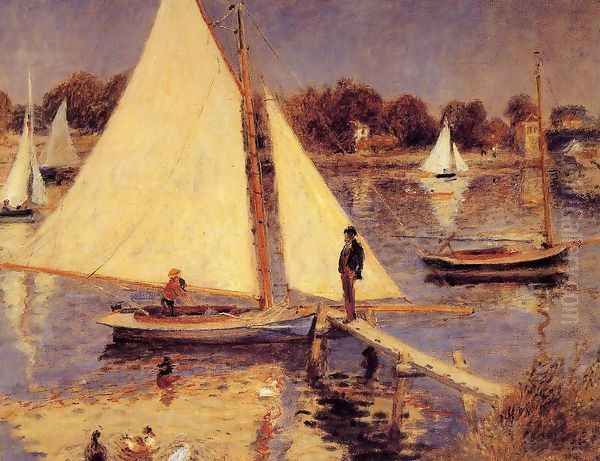 Sailboats At Argenteuil Oil Painting by Pierre Auguste Renoir